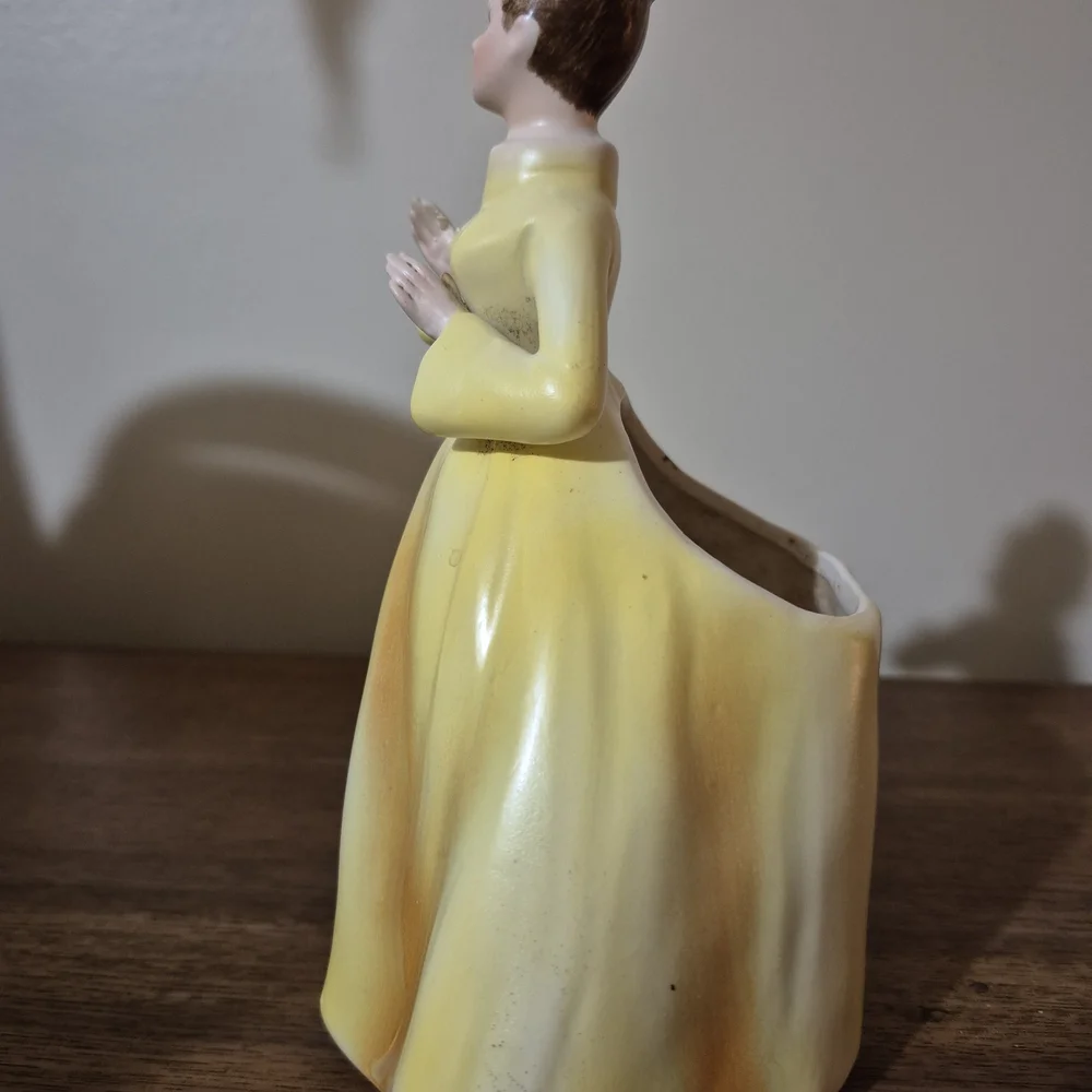 Vintage Yellow Ceramic Figurine